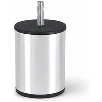 MS Beschläge Möbelfuß Einschraub- Möbelstütze 80mm - Möbelstempel Ø 60mm, (1-St), Sofafuß Chrom glänzend mit M8 Gewindeschraube