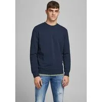 Jack & Jones Sweatshirt JJEBASIC mit Flaglabel und weicher Baumwollmischung unifarben, modisch, regular fit, Baumwolle, Rundhals