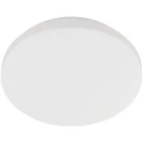 EGLO LED Deckenleuchte POGLIOLA Deckenlampe rund, Aufbaulampe, flache Bauweise, Dimmfunktion, LED fest integriert, Warmweiß, Ø26cm, Deckenleuchte, für Schlafzimmer und Flur, Lampe weiß, Leuchte