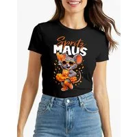 MoonWorks Print-Shirt Damen T-Shirt Spritz Maus Fasching Karneval Ersatz Verkleidung Last mit Print