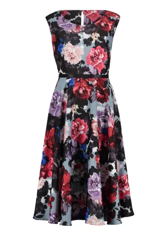Vera Mont - Cocktailkleid Light Blue/Red - Gr. - 38