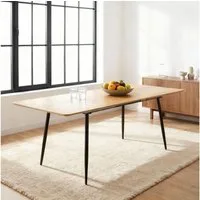 IDIMEX Esstisch ORSA, Esszimmertisch ausziehbar 160-200 x 80 cm mit Metallgestell Eiche