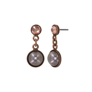 konplott - Ohrstecker - Bubble Cascade beige/braun