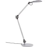 Lindby Schreibtischlampe Nyxaris, LED, Kunststoff Alu Farbwechsel warmweiß / tageslicht IP20, 1 x 6,6, W LED, Farbwechsel warmweiß / tageslicht