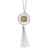 Firetti Lange Kette Schmuck Geschenk Opal-Look Tassel Y-Kette