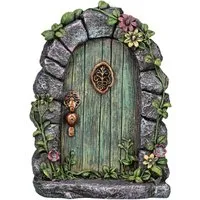 Figuren Shop GmbH Dekofigur Elfen Tür – Zauberwald Figur Fantasy Deko Statue 17 cm Dekofigur