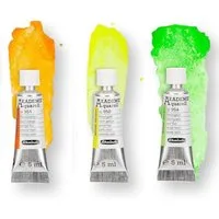 Schmincke Aquarellfarbe Akademie®, fluoreszierende limit. Neonfarben, 5 ml Alutube, 3er Set