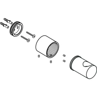 Ideal Standard Wandbefestigung für Brausestange, A860806AA A860806AA, Chrom