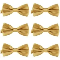 DonDon Fliege 6er Set DonDon Herren Fliege 12 x 6 cm (Packung, 6-St., 6x Herrenfliege) bereits gebunden, verstellbar, Seidenlook, 6er-Set