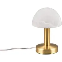 TRIO Leuchten LED Nachttischlampe, Dimmfunktion, LED wechselbar, Warmweiß, klein-e Bauhaus Pilz-lampe für Fensterbank mit Touch-funktion, H: 21cm