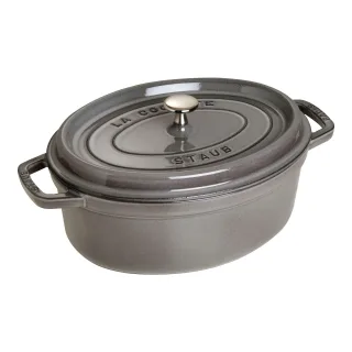 Staub La Cocotte Cocotte 29 cm, oval, Graphit-Grau, Gusseisen
