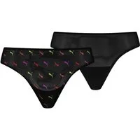 PUMA String PUMA WOMEN PRINTED MESH STRINGS (2er Pack) mit buntem allover Print, mit Mesh-Details