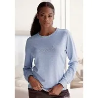 Bench. Loungewear Sweatshirt mit glänzender Logostickerei, Loungewear