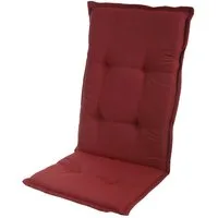 Sun Garden Hochlehnerauflage Hochlehner Naxos/Rio 50318-300 rot 117x49x6 cm Sun Garden, (1 St), Halteband verstellbar mit Bindebändern