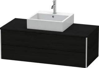 Duravit XSquare Konsolenwaschtischunterbau wandhängend Eiche Schwarz Matt 1200x548x400 mm - XS491201 XS491201616