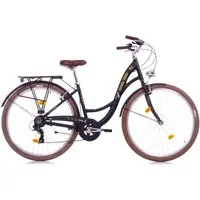 BERLIN BIKE Cityrad Bella 2 Damen Hollandrad 28 Zoll – Alurahmen & Shimano 7‑Gang, Shimano RD-TY300 Schaltwerk, Kettenschaltung, (Set, Shimano 7-Gang-Schaltung), mit 28" x 2,00" luftreifen – perfekt für stadt & alltag