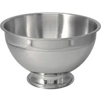 Excellent Houseware Wein- und Sektkühler Edelstahl Sektkühler mit Standfuß Ø 30cm-Weinschale Flaschenkühler, Edelstahl-Champagnerkühler Ø 30 x 21cm, Isolierend, lebensmittelecht