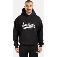 Smilodox Hoodie Lorik, Oversize Kapuzenpullover mit großem Frontprint auf der Brust weicher und flauschiger Stoff Kängurutasche Pulli Alltag Streetstyle