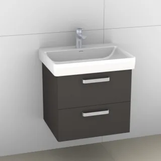 Artiqua 415 Waschtischunterschrank für Pro S 810963 Stahlgrau, 415-WU2L-L54-7142-88 415-WU2L-L54-7142-88