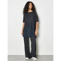 Apricot Tunikashirt Tunika aus Strick mit Lagen
