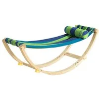 SoBuy Hängematte KMB16, Kinderliege Schaukelliege Kinderhängeschaukel, Hängematte mit Sicherheitsstopper, Kinderliegestuhl, Kinderzimmer