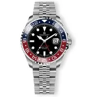 Gigandet Automatikuhr Made in Germany, Saphirglas, WORLD TRIP GMT - G1000-006M-C, GMT, Keramik, verschraubtes Band