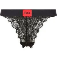 HUGO String STRING RL LACE mit Logoschriftzug auf dem Bund