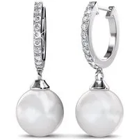 ROUGEMONT Perlenohrringe Extravagante Damen Perlen Creolen Ohrringe Hypoallergen, Hypoallergen