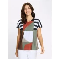 Sieh an! Klassische Bluse Schlupfbluse Kurzarm