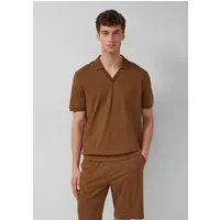 s.Oliver Kurzarmshirt Polo-Shirt Polo-Shirt aus strukturiertem Baumwolljersey