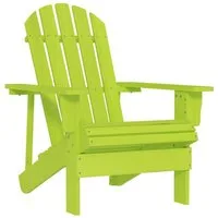 furnicato Gartenstuhl Adirondack Massivholz Grün 69,5 x 86,5 x 89,5 cm (1 St), Witterungsbeständige Sitzbank mit ergonomischer Sitzfläche