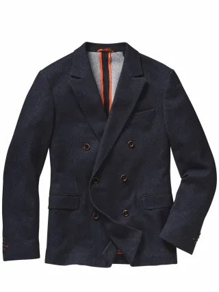 Mey & Edlich Herren Formelles Jogginganzugsakko Blau 35 % Wolle, 26 % Baumwolle, 23 % Polyester, 13 % Polyamid