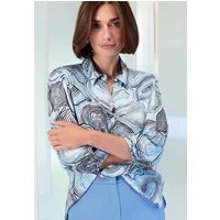 bianca Druckbluse ADINA in coolem Allover-Dessin in Trendfarben