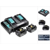 Makita Power Source Kit 18 V mit 2x BL 1830 B 3,0 Ah Akku (197599-5) + DC Akkupacks