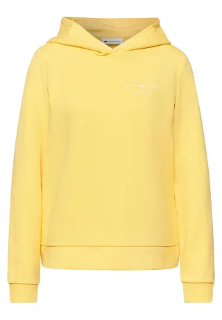 Street One - Hoodie mit Backprint bloom yellow - Gr. - 40