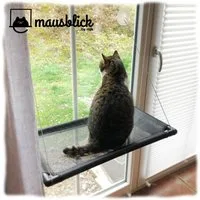 riijk Katzen-Hängematte Mausblick Fensterliege, Kunstoffgewebe, Katzenhängematte für Katzen bis 23 kg