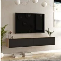 en.casa TV-Schrank »Lapinlahti« 180x31,5x29,5cm Eichenoptik/Schwarz
