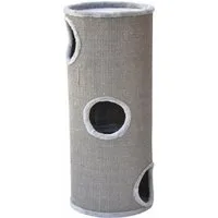 nanook Kratzbaum Kratztonne Condo - mit Spielball - rundum Sisalgeflecht M 100 cm grau