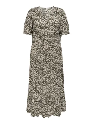 ONLY CARMAKOMA - CARCHIANTI S/S LONG DRESS WVN NOOS tarmac - Gr. - 48