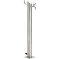 vidaXL Bewässerungssystem Garten-Wassersäule Edelstahl Rund 95 cm