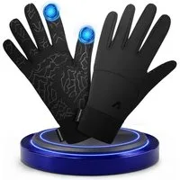 Alpensattel Fahrradhandschuhe Premium Thermo Fahrrad Handschuhe 2.0 (Handschuhset, 1-St., Thermo-Radhandschuhe mit Touchfunktion & Silikongrip) Touchscreenfähig · Winddicht · Silikon-Grip · Warm gefüttert