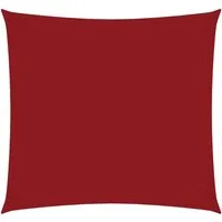 vidaXL Sonnensegel Sonnensegel Oxford-Gewebe Quadratisch 4x4 m Rot, (1-tlg)