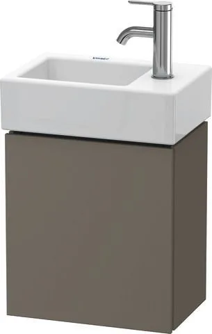 Duravit L-Cube Waschtischunterbau wandhängend Flanell Grau Seidenmatt 364x241x400 mm - LC6293L9090 LC6293L9090