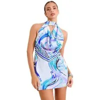 LIPSY Minikleid Minikleid mit Wasserfallausschnitt und Neckholder (1-tlg)