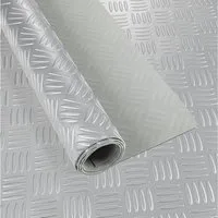 ANRO Vinylboden DIONIS 1,5 mm wasserabweisend für Garage/Keller PVC-Bodenbelag, Feuchtigkeitsbarriere, feine Optik, langlebig, Einzelstück, eine Rolle Bodenbelag, Isolierend und wasserbeständig Größe: 100x100cm Uni Silber