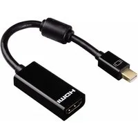 Hama Mini Displayport zu HDMI Adapter-Kabel 4K Video-Adapter Mini Displayport, 1 cm, mini DP auf HDMI-Buchse, vergoldet, Ferritkern, Ultra HD UHD 4K