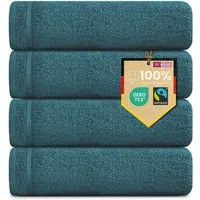 B!HOME Handtücher Set Saunatücher, Duschtücher, Gästehandtücher 100% Baumwolle, (Spar-Set, 4-St), flauschig saugfähig Frottee weich