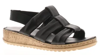 Hush Puppies Damen Sandalen Eden Leder elastisch schwarz
