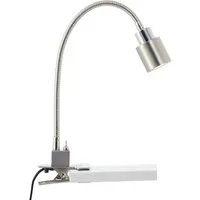 Lightbox Tischleuchte, LED wechselbar, Warmweiß, Flexible Klemmleuchte, 37 x 27cm, GU10, 3W, 300lm, 3000K, nickel/chrom