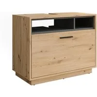Vicco Waschbeckenunterschrank Beatrice, Artisan Eiche/Anthrazit/Anthrazit, 80 x 64 cm mit Schublade (1-St)